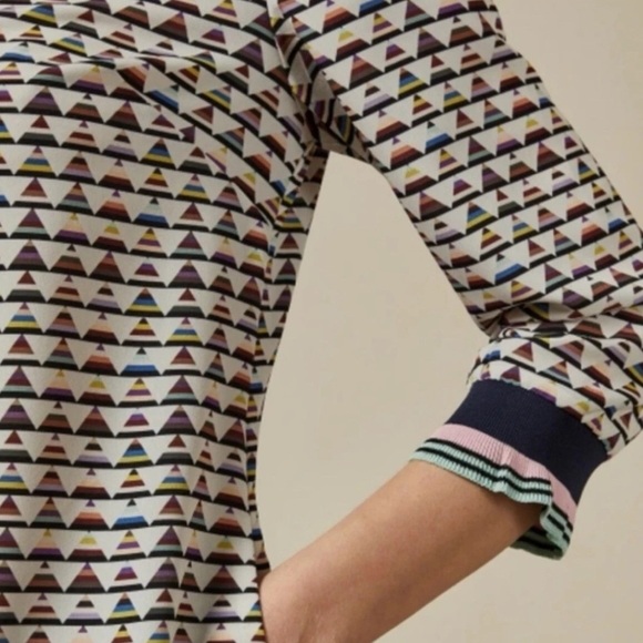 NWT Ted Baker sz 2 Karleen triangle print polyester shift dress $295 - Picture 3 of 16